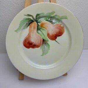 Antiques J&C Bavaria Germany Handpainted Plate Pears 9.75"